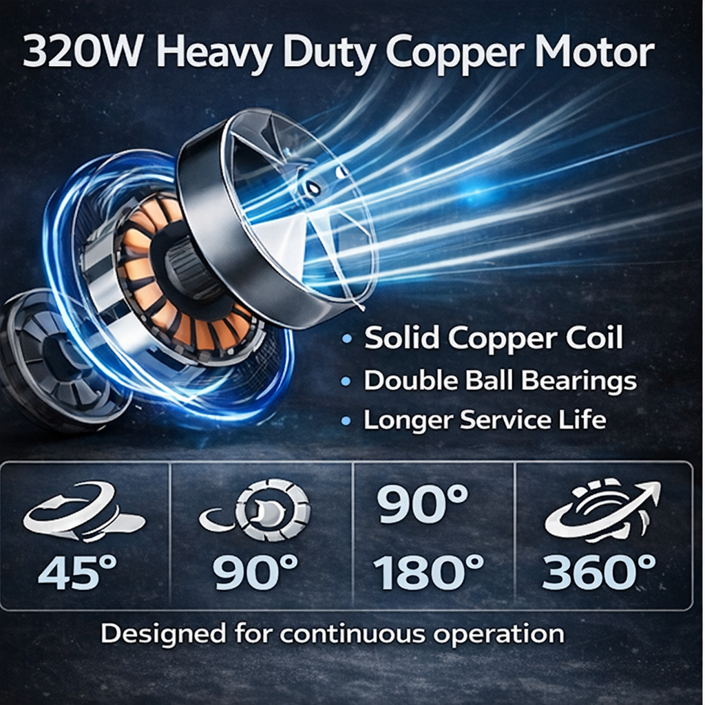 24" High Velocity Industrial Drum Fan, 8900CFM Heavy Duty Metal Floor Fan with 3 Speeds, Adjustable Tilt & Wheels, Large Air Circulator for Garage Warehouse Workshop